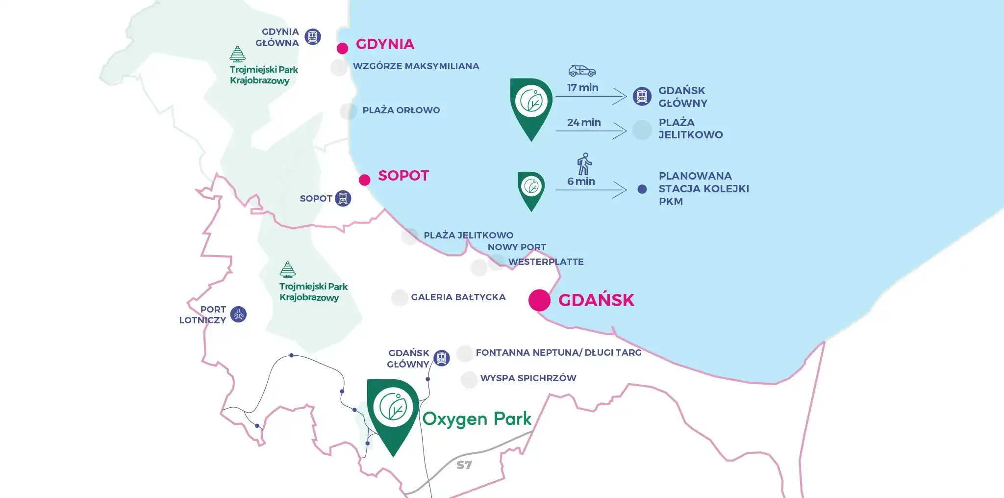 Lokalizacja inwestycji Oxygen Park